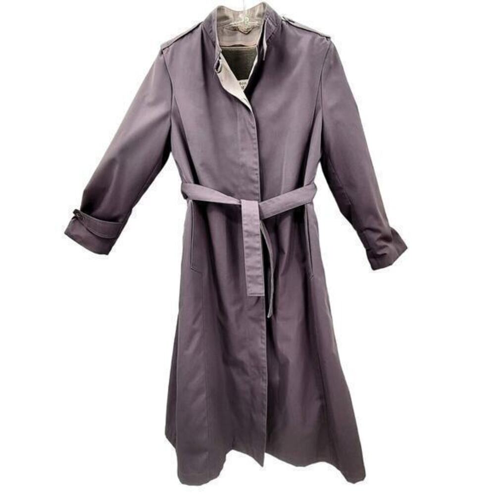 London Towne London Fog Vintage  Sherpa Removable‎ Lined Belted Trench Coat